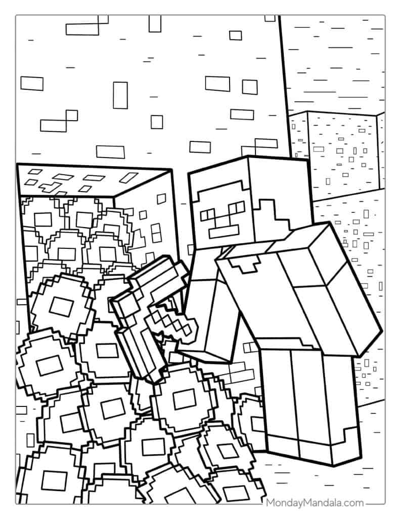 88 minecraft coloring pages (free pdf printables)